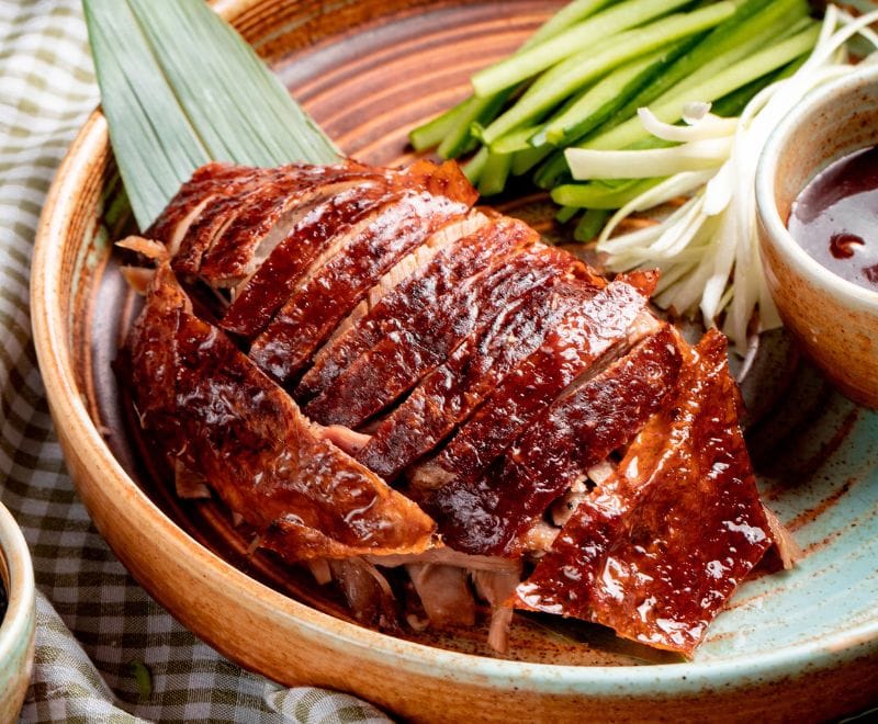 Roast duck, sliced